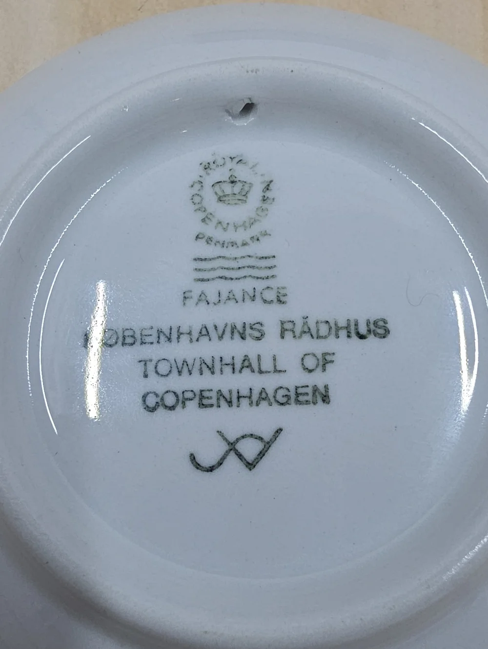 Royal Copenhagen 1985 Annual Ornament Townhall Of Copenhagen Denmark